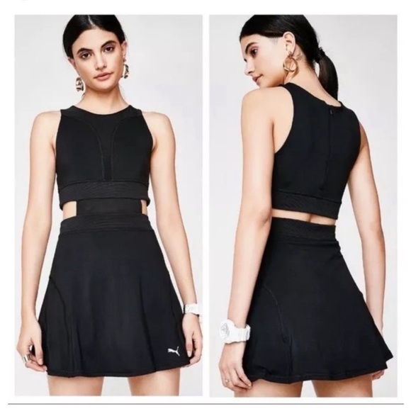 Puma Dry Cell Balance Dress Black Tennis Mesh Cutout Sleeveless Shorts Size xs - Picture 7 of 9